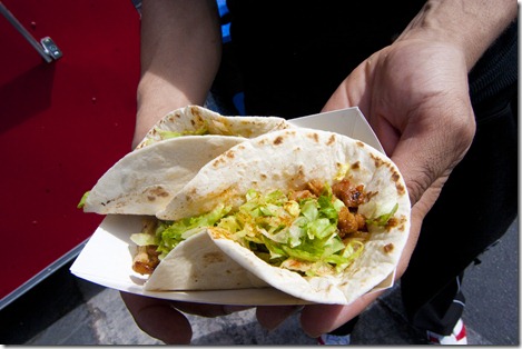 pork tacos from street food truck, Hanshiktaco - las Vegas, NV